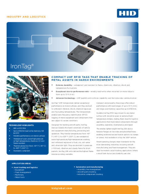 IronTag Datasheet