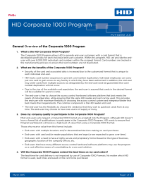 Corporate 1000 FAQ